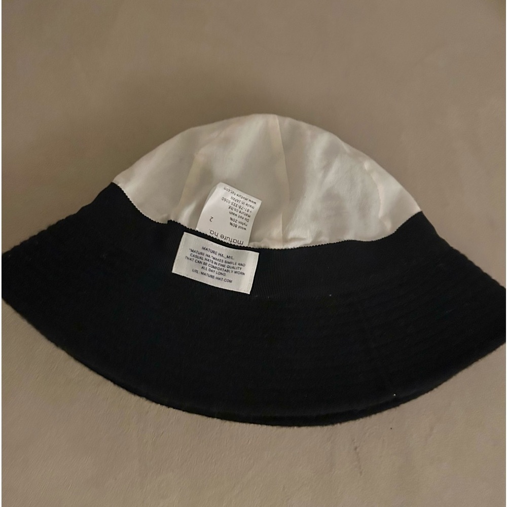 Mature Ha Hat in Black Bucket Style Wool Nylon - Picture 5 of 7